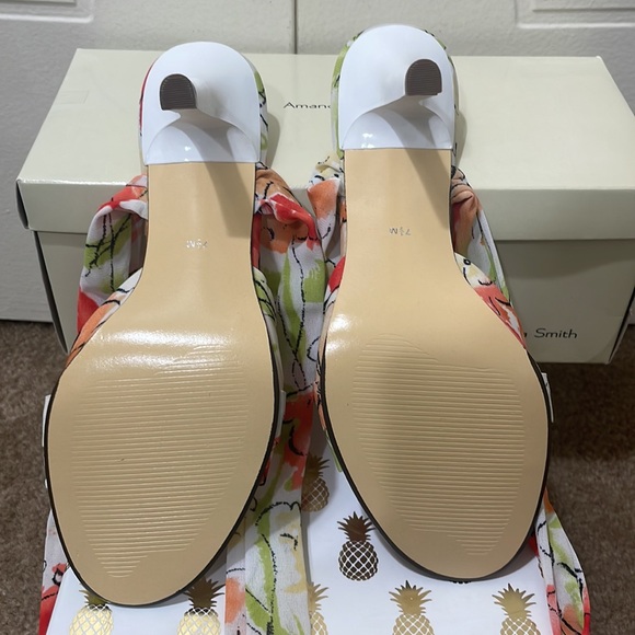 FLORAL FABRIC SELF TIE HEELS - Picture 6 of 12